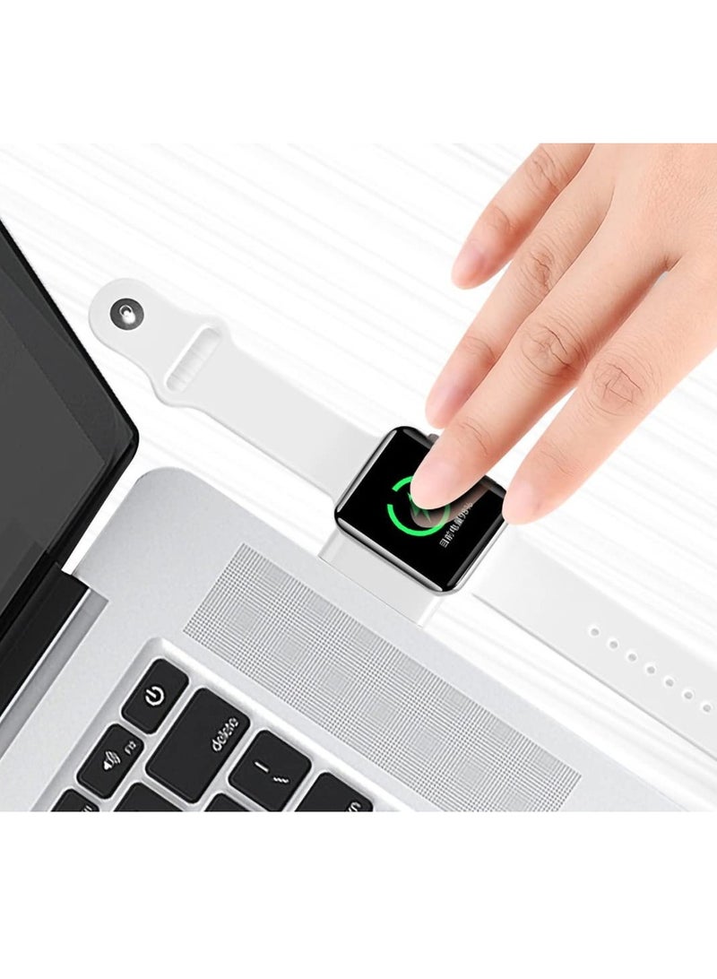 Watch Charger for Apple Watch Series Magnetic Wireless Compact Portable USB Fast Charger Compatible with iWatch 6/Se/5/4/3/2/1(White) - Image 3