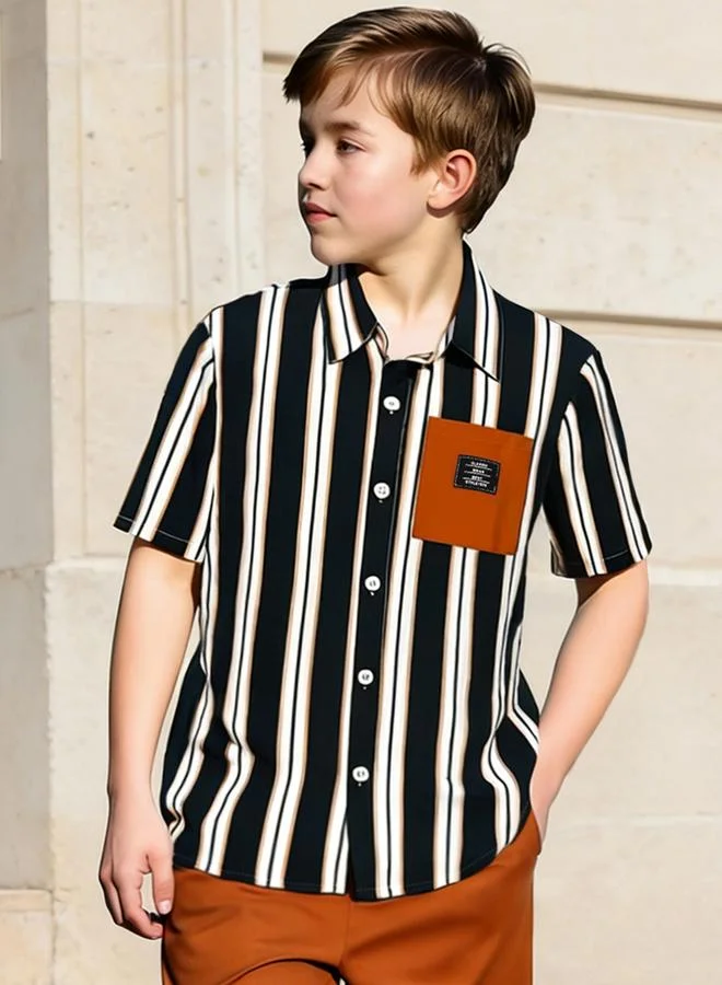 Take Two  Teen Boys Striped Shirt And Shorts Set for Men | Best Price UAE