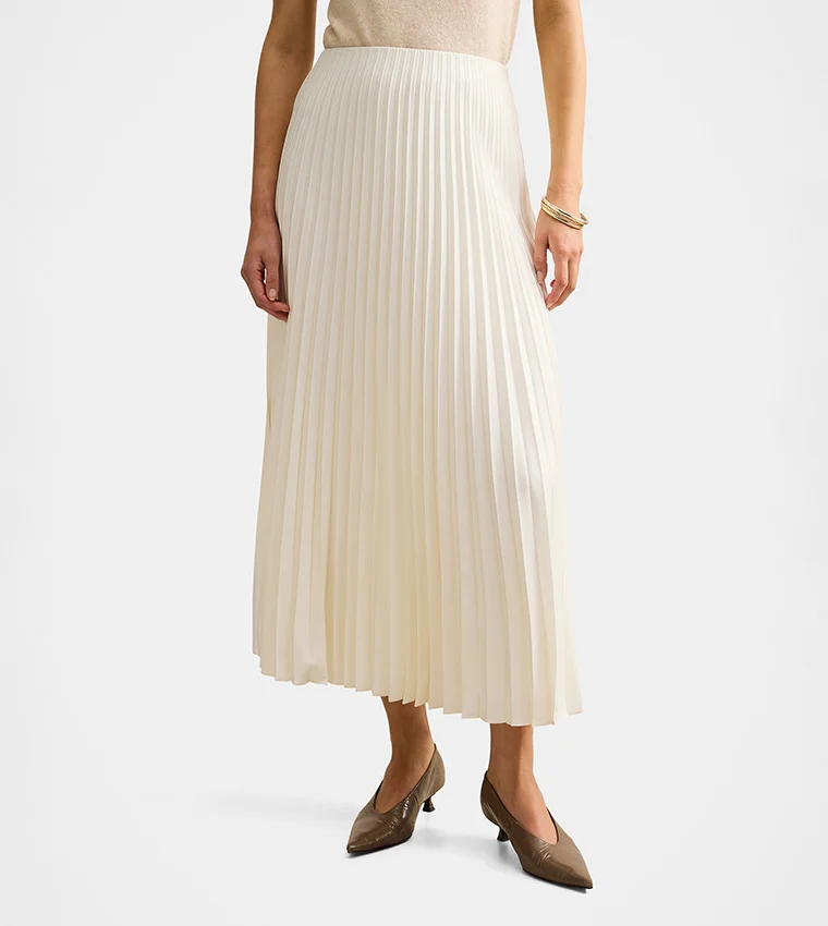 فورايفر نيو Yasmin Satin Pleated Skirt