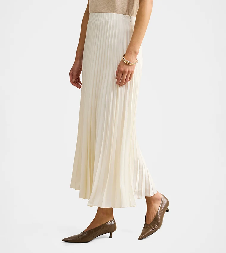 فورايفر نيو Yasmin Satin Pleated Skirt