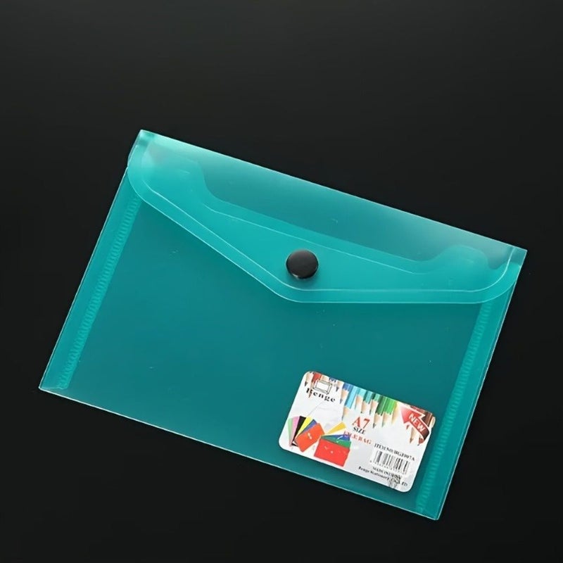Transparent White 24 A7 Durable PP File Bags with Snap Buttons Reusable Office Storage - Image 5