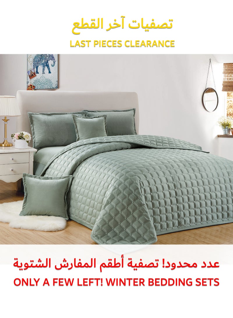 سليب نايت طقم لحاف مخملي ناعم، 4 قطع، مقاس مفرد 160×210 سم - Image 1