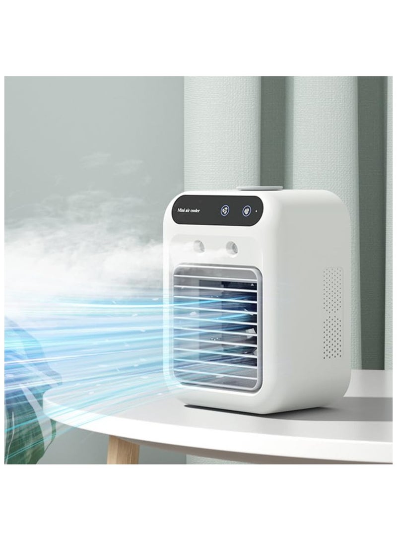 NNEWVANTE Mini Air Conditioning Fan, Silent Ice Water Spray, Spray Cooling Air Conditioning Fan, USB Rechargeable, Very Suitable For Home Office And Car Installation - Image 1