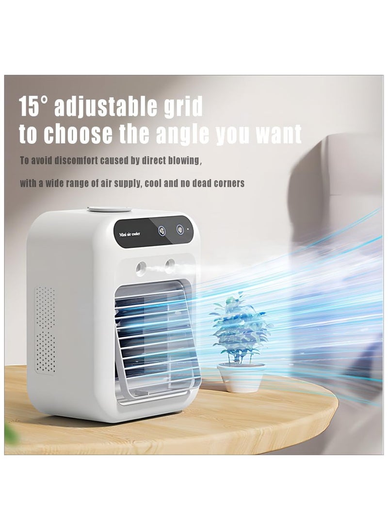 NNEWVANTE Mini Air Conditioning Fan, Silent Ice Water Spray, Spray Cooling Air Conditioning Fan, USB Rechargeable, Very Suitable For Home Office And Car Installation - Image 2