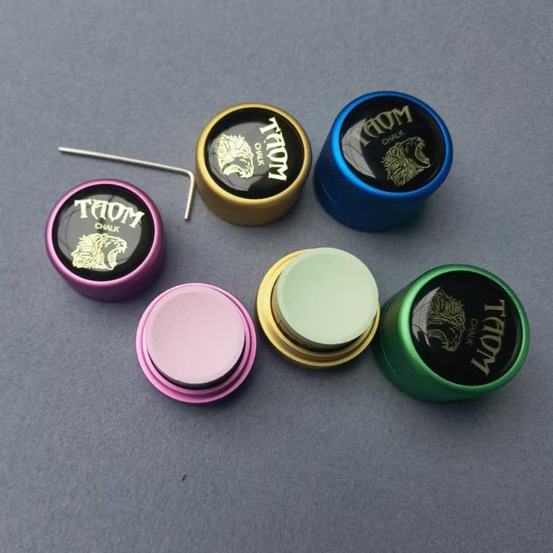Yeuek Taom Pool Chalk Holder Round Shaped Practical Tool Billiards Accessories Magnetic Mini Chalk Tip Case Container Round Box Billiards - Image 2