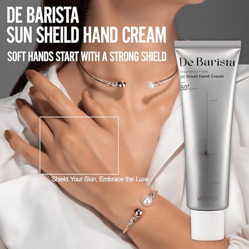 MD'S PICK MDS PICK De Barista Sun Shield Hand Cream SPF50PA 50g UV Protection FragranceFree Vegan Lightweight Hand Moisturizer with Hydration - Image 3