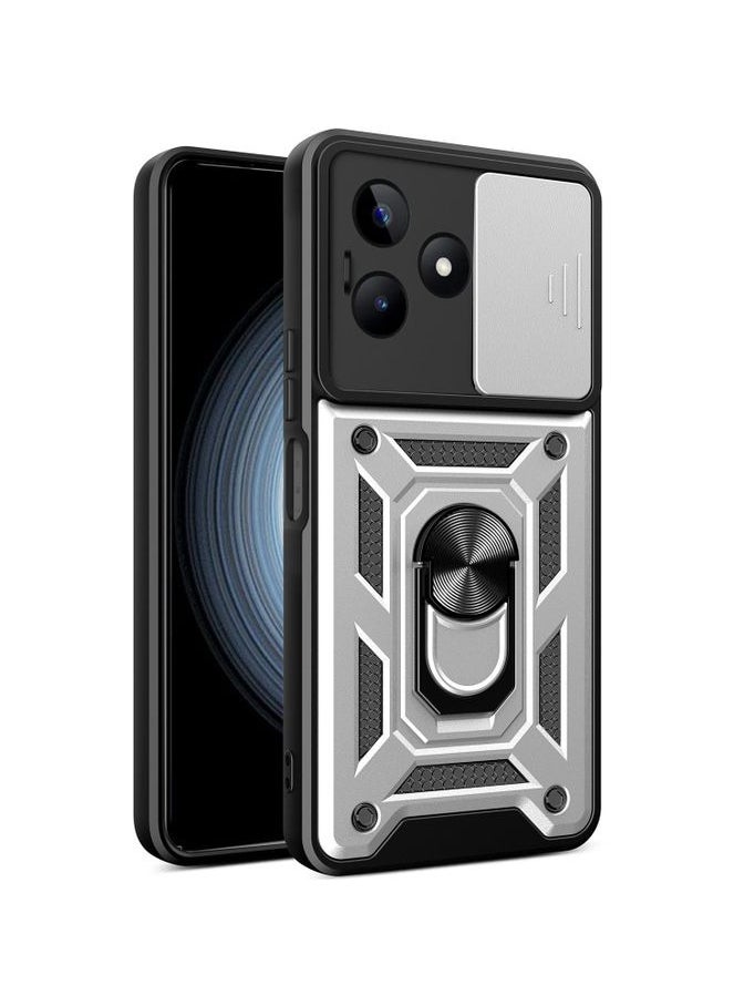 Generic Shield Full Protection Case With Metal Ring &Slide Camera Cover For realme c53 / realme c51 cover  - Image 1