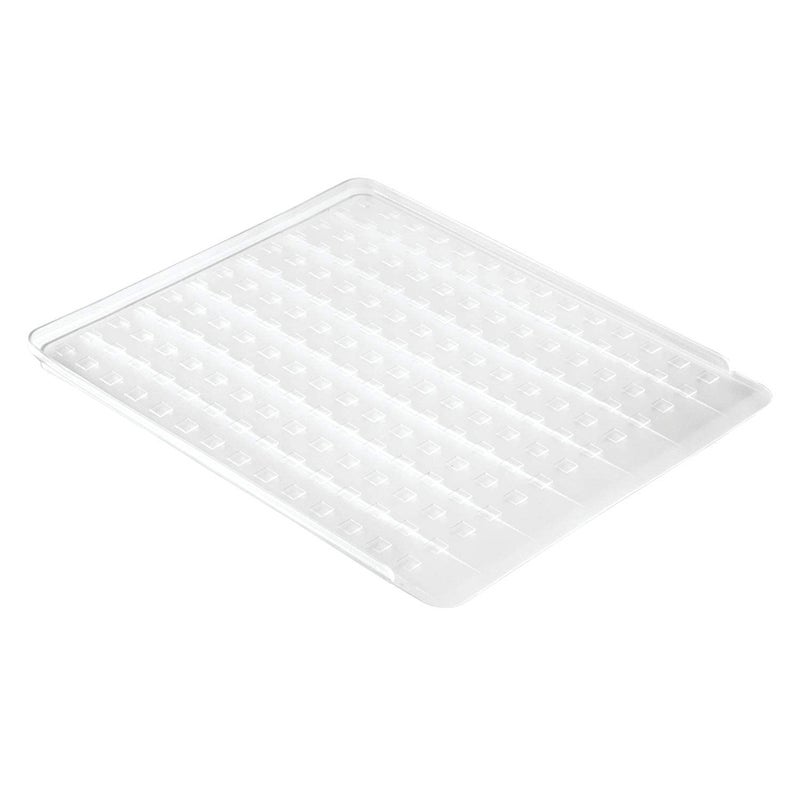 InterDesign Premium Dish Drainer for Kitchen Nonslip StainResistant Drain Board 12 x 14 Inches ClearPlastic - Image 2