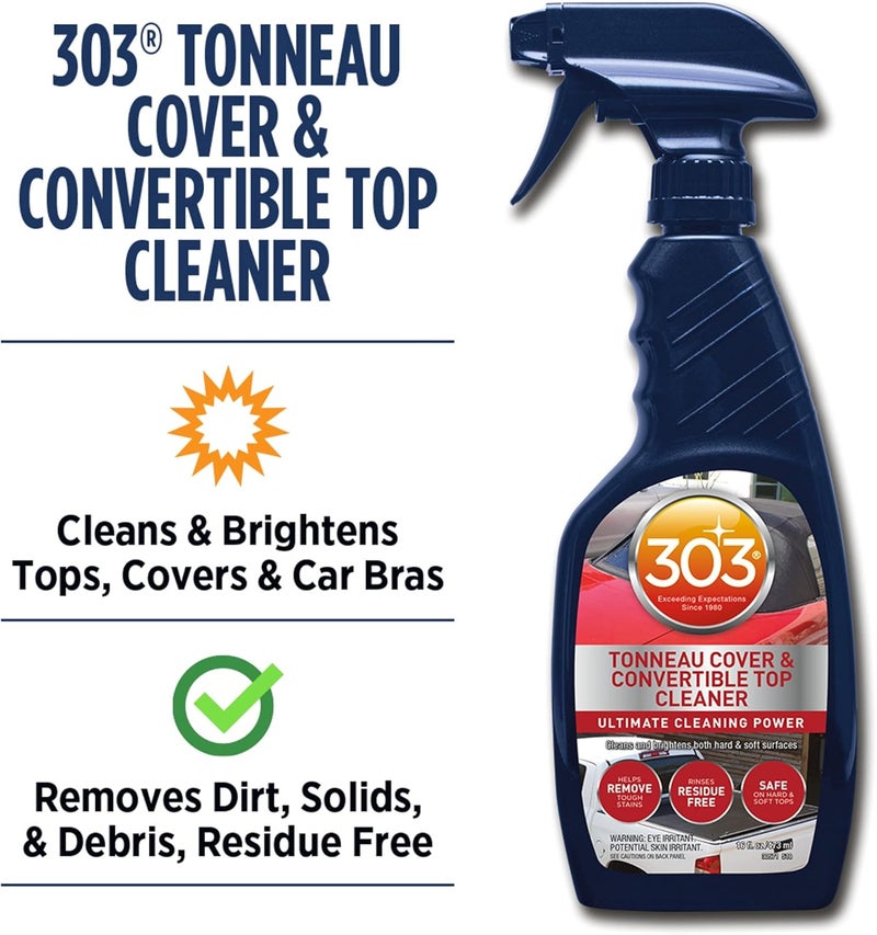 303 Products 30571CSR Tonneau Cover and Convertible Top Cleaner - Vinyl and Fabric Top Cleaner - Ultimate Cleaning Power - Helps Remove Tough Stains - Rinses Residue Free - 16 fl. oz. Packaging May - Image 1
