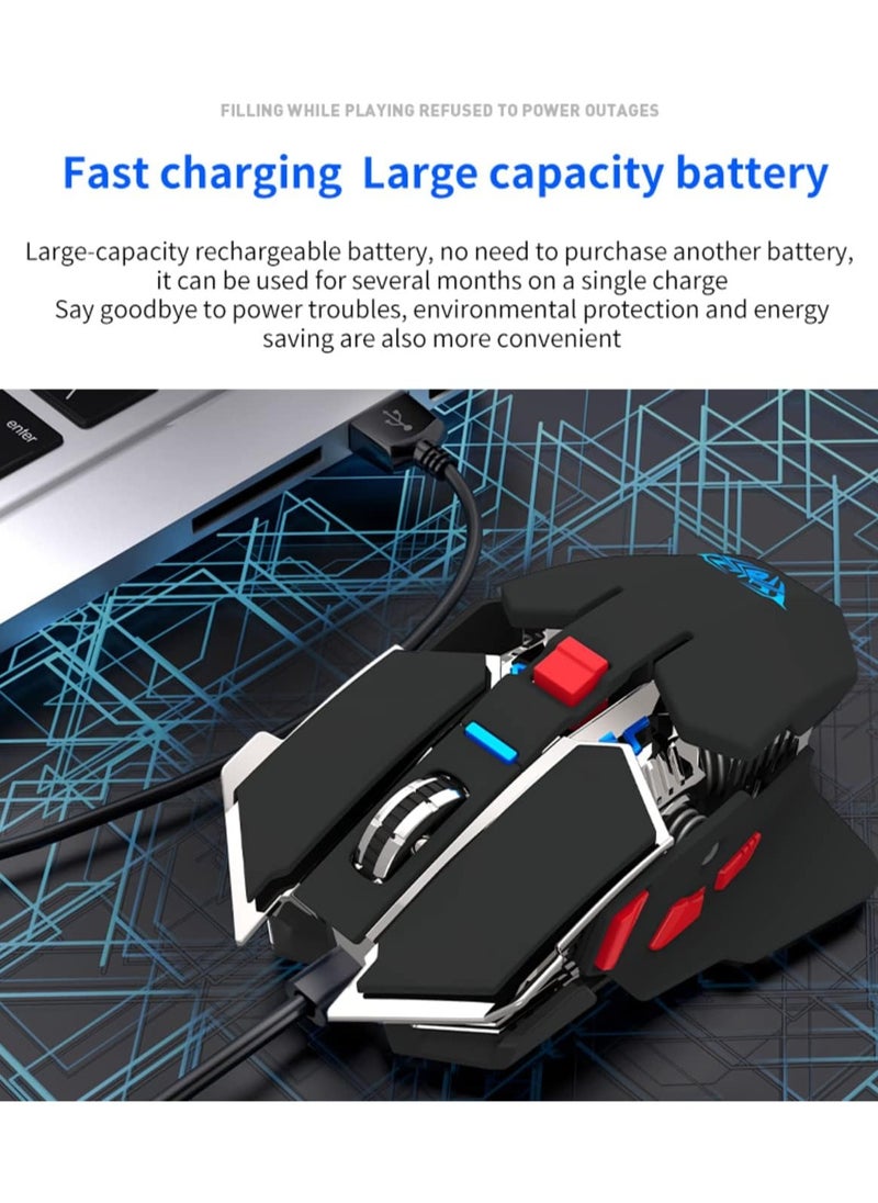 Generic Ola SC300 Rechargeable Gaming Mouse, RGB, Up to 3200 DPI, 680mAh Battery, 2.4GHz Wireless Optical, Black  - Image 3