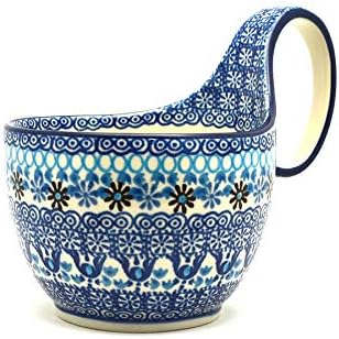 Polish Pottery Gallery Polish Pottery Loop Handle Bowl  Blue Yonder  - Image 1