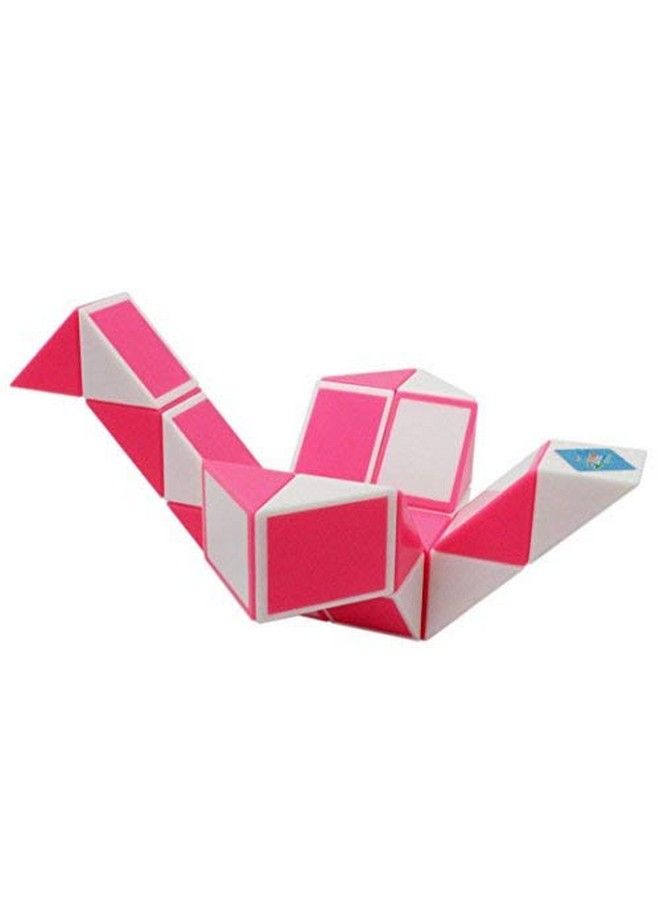 Magic Snake Cube Twist Puzzle 24 Wedges Large Size Twist Fidget Snake Toys Gift Party Favors Game Goodie Bag Fillers For Kids Adults Teens Pink  - Image 5