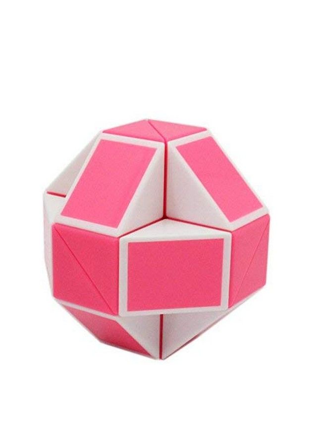 Magic Snake Cube Twist Puzzle 24 Wedges Large Size Twist Fidget Snake Toys Gift Party Favors Game Goodie Bag Fillers For Kids Adults Teens Pink  - Image 4