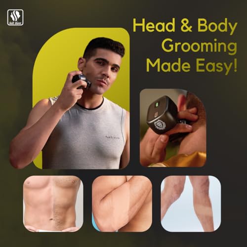 Skull Shaver One Lion Gold PRO Face Shaver for Men - Precision Grooming - Stepped Twin Foil - Ergonomic Grip - LCD Display - Cordless & Rechargeable - Image 5