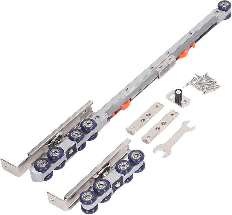 Tyenaza 8 Wheel Hoist Trolley 80KG Capacity 2 Way Roller Assembly for DIY Hardware Projects - Image 1