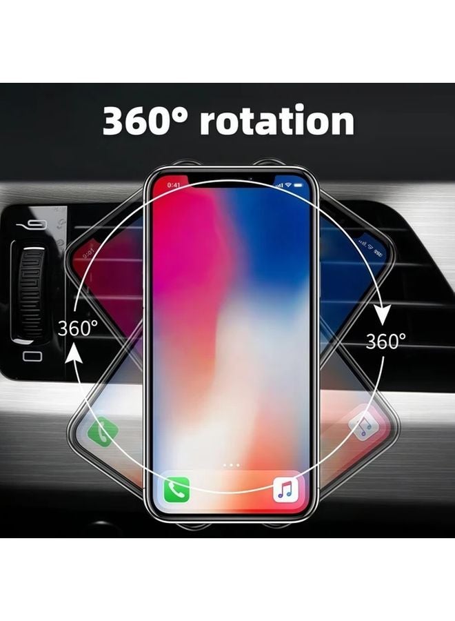 Black Double Sided Magnetic Phone Holder Gym Golf Course Portable Bracket - Image 4