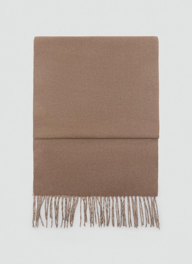 Mango Man Bicolor Fringed Scarf  - Image 1