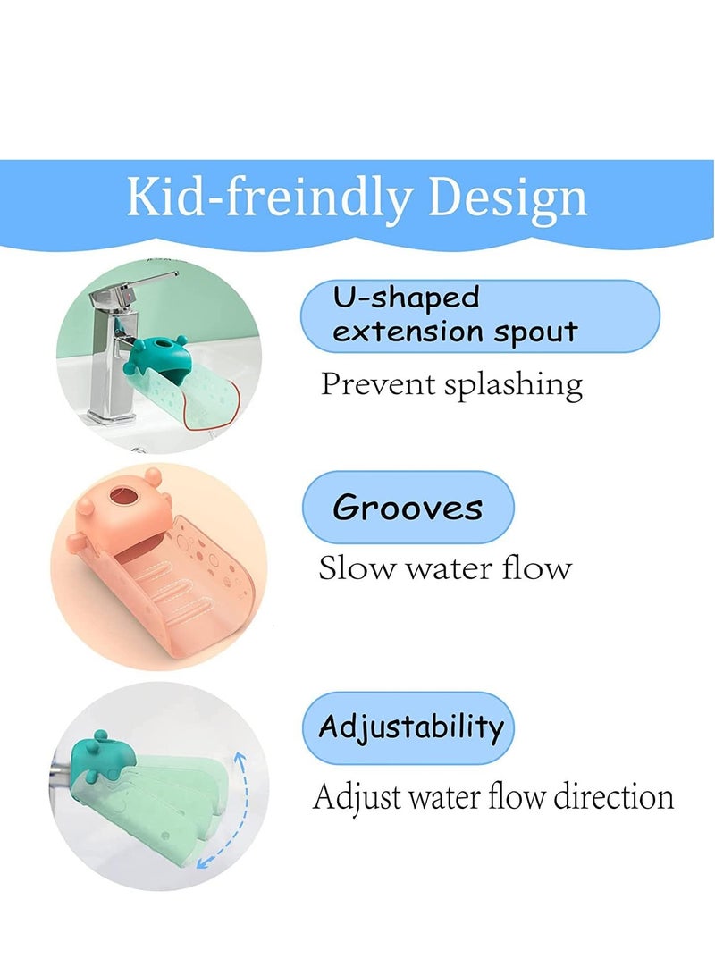 SYOSI Child Handwashing Extender, Kids' Sink Extender, Faucet Extender, Kid-Friendly Sink Attachment, Childproof Faucet Extender, Children's Handwashing Assistant, Safe Water Flow for Toddlers 2 Pack  - Image 3