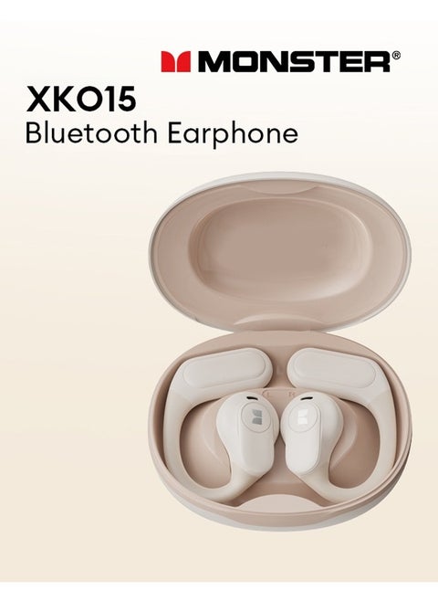 Monster XKO15 Wireless Bluetooth Earbuds Gaming Headphones Deep Bass Low Latency Game Headset with Built-in Microphone For Gaming Noise Canceling Headsets Lvory