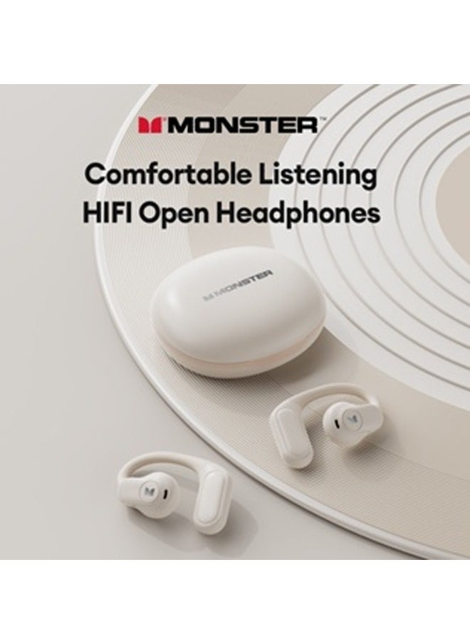 Monster XKO15 Wireless Bluetooth Earbuds Gaming Headphones Deep Bass Low Latency Game Headset with Built-in Microphone For Gaming Noise Canceling Headsets Lvory