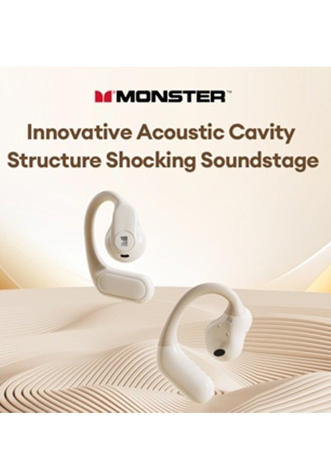 Monster XKO15 Wireless Bluetooth Earbuds Gaming Headphones Deep Bass Low Latency Game Headset with Built-in Microphone For Gaming Noise Canceling Headsets Lvory