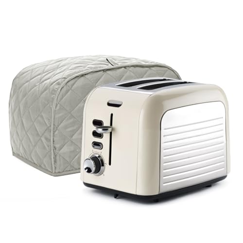BOHEMIABY Toaster Cover 2 Slice, Bread Dust Cover & Fingerprint Protection-Polyester & Cotton, Kitchen Small Appliance(Grey) - Image 5
