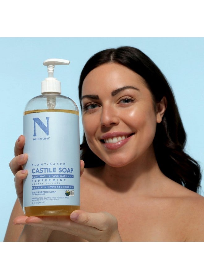 Dr. Natural Castile Liquid Soap, Peppermint, 32 oz - Plant-Based - Made with Organic Shea Butter - Rich in Coconut and Olive Oils - Sulfate and Paraben-Free, Cruelty-Free - Multi-Purpose Soap - Image 5