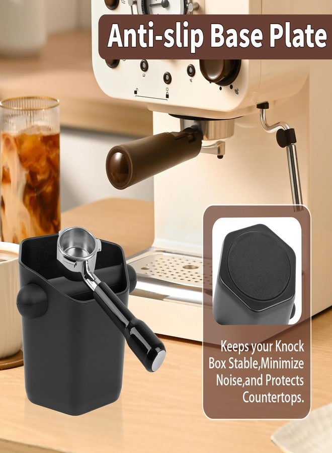 OGNWFUNK Coffee Knock Box Compatible with Breville, Espresso Puck Knock Box, Large Capacity, Shock-Absorbing Bin, Removable Bar, Non-Slip Base, Easy-Clean Espresso Knock Box and Tamp Station for Home & Office - Image 5