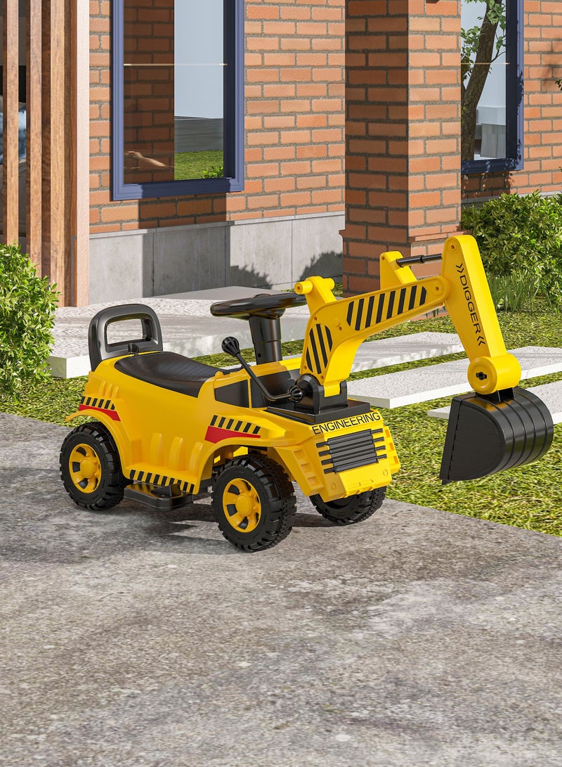 بوكولا سيارة ركوب اطفال كهربائية - لودر أطفال 6 فولت - سيارة بناء ولعب بتصميم شاحنة - بدواسة قدم وذراع حفر متحركة و3 سرعات - تعمل بالبطارية القابلة لإعادة الشحن - للأولاد والبنات من 3 إلى 7 سنوات - للعب داخلياً وخارجياً وفي صندوق الرمل - Image 2