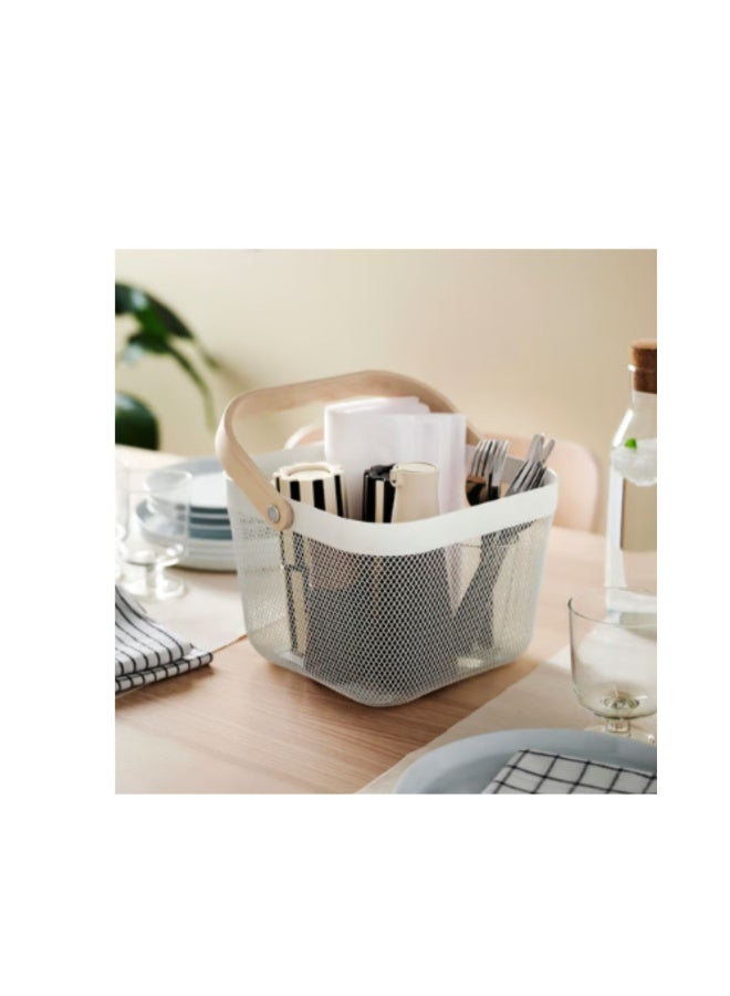 RISATORP Basket, white, 25x26x18 cm - Image 4