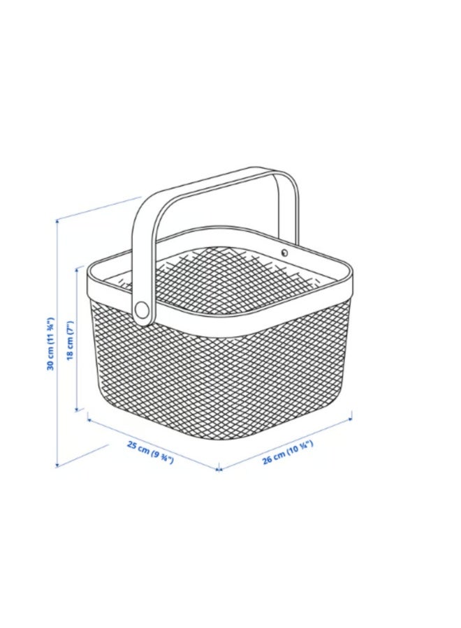 RISATORP Basket, white, 25x26x18 cm - Image 5