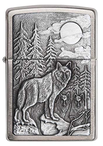 Zippo Timberwolves Brushed Chrome Pocket Lighter Silver One Size Model Number 20855 - Image 3