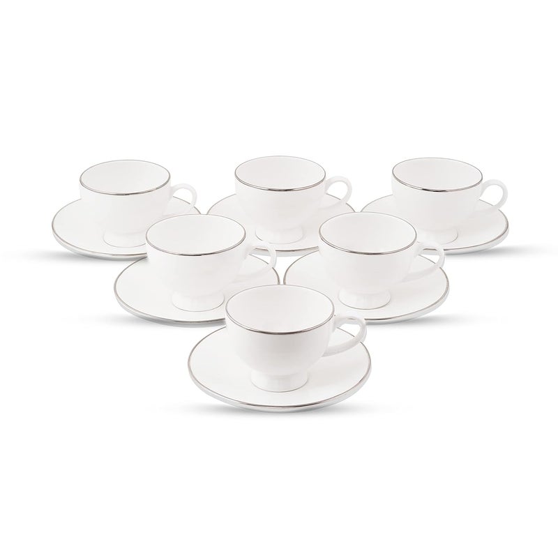 Dandy lines England by DATA Dandy Lines Yana Platinum Cups Saucers 50027 Pack of 12 - Image 2