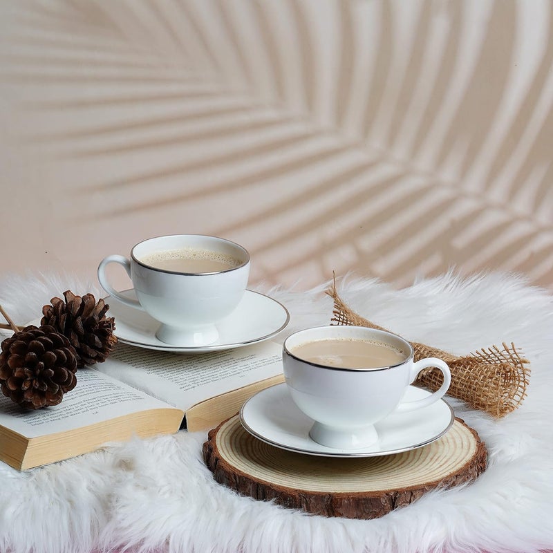 Dandy lines England by DATA Dandy Lines Yana Platinum Cups Saucers 50027 Pack of 12 - Image 3