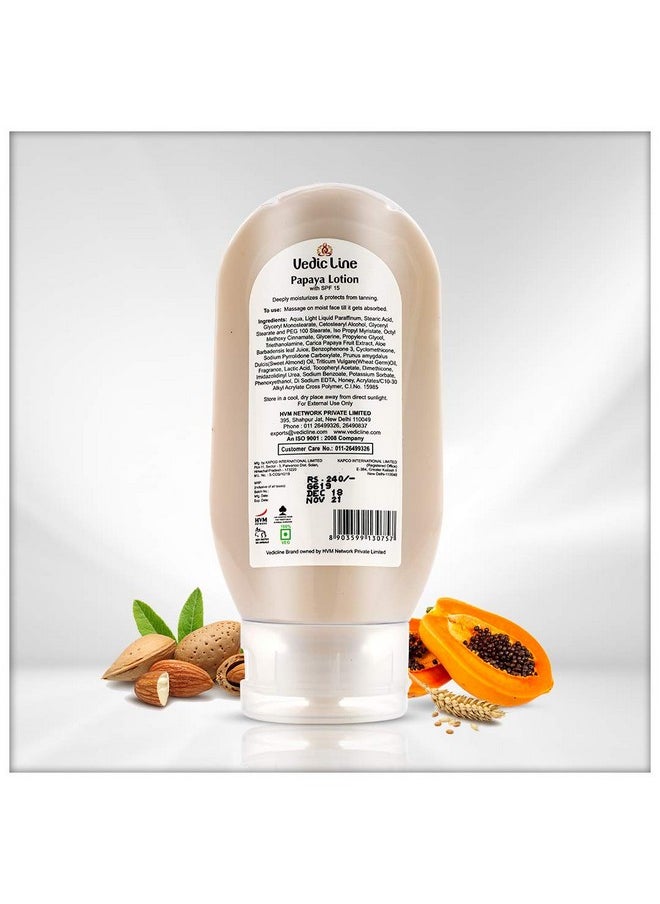 Vedic Line Vedicline Papaya Lotion With Spf 15 Reduce Blemishespigmentation & Tanning With Sesame Oil Aloe Vera And Papaya Extract For Moisturized Skin 120Ml  - Image 3