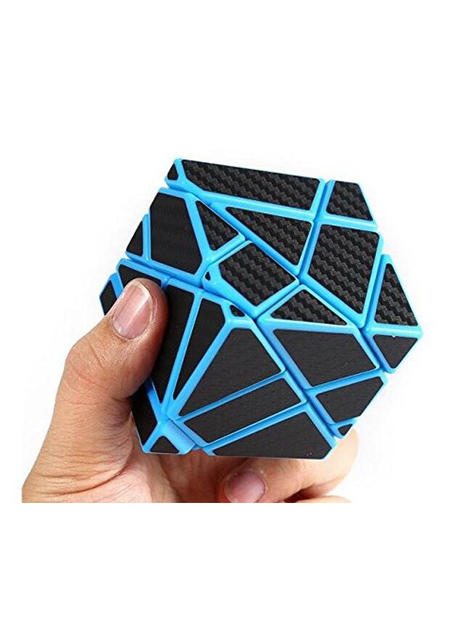 CuberSpeed Ghost 3X3 Blue Magic Cube 3X3 Ghost 3X3X3 Speed Cube With Black Carbon Fiber Stickers  - Image 3