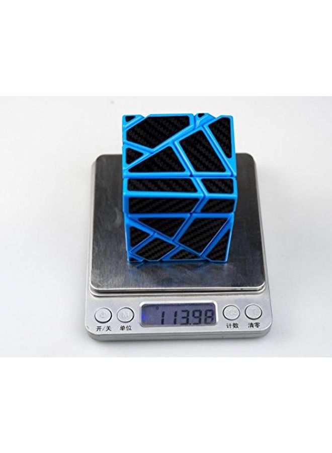 CuberSpeed Ghost 3X3 Blue Magic Cube 3X3 Ghost 3X3X3 Speed Cube With Black Carbon Fiber Stickers  - Image 4