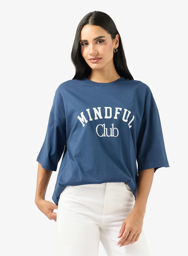 Ginger Oversize Slogan T-Shirt