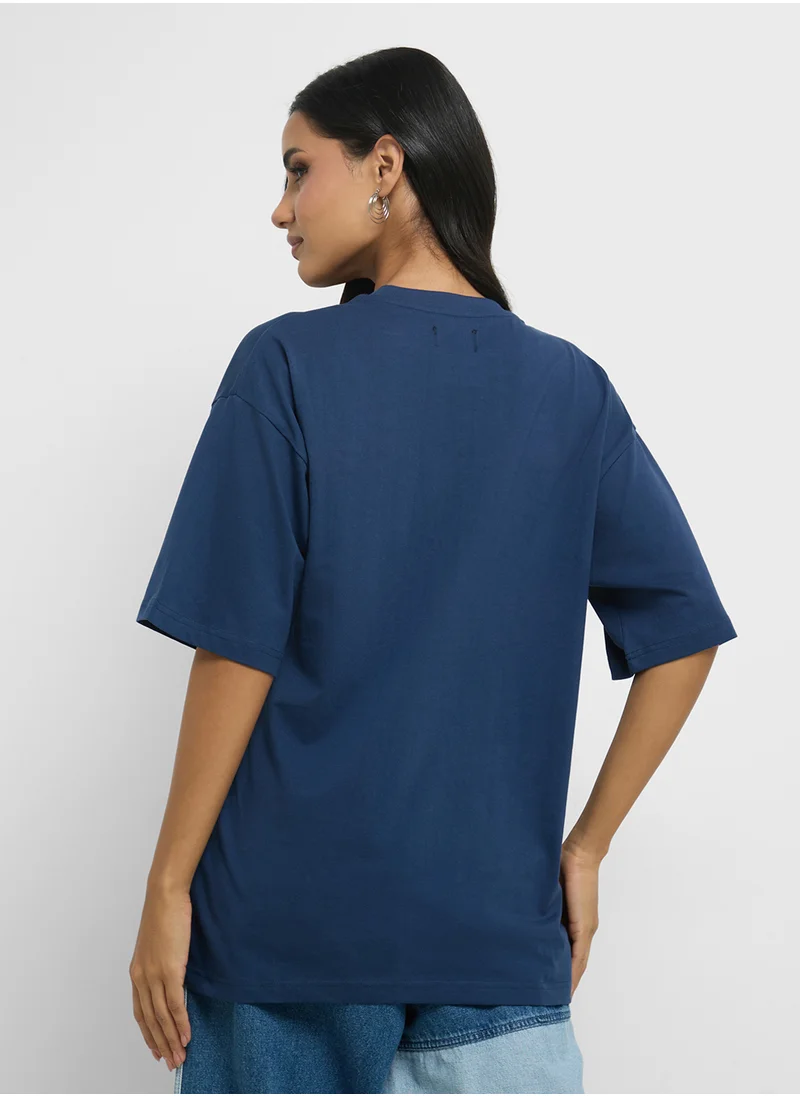 جينجر Oversize Slogan T-Shirt