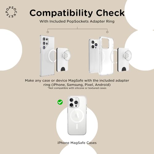 POPSOCKETS محفظة هاتف بوب سوكيتس مع قبضة قابلة للتوسيع وحلقة محول لماغسيف، حامل بطاقات الهاتف، متوافقة مع الشحن اللاسلكي، محفظة متوافقة مع ماغسيف - وردي مريح - Image 5