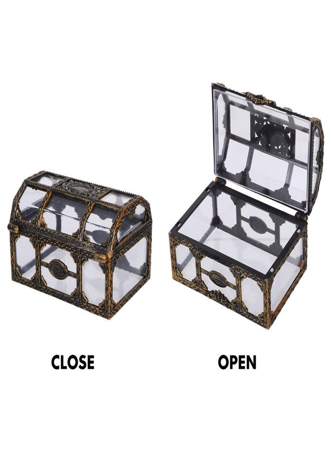 PACKOVE صندوق كنز القراصنة الشفاف من باكوف، 4.13 × 2.75 × 2.55 بوصة، منظم مجوهرات كريستالي، صندوق تذكاري أنيق لحفظ المجوهرات في حفلات الزفاف - Image 3