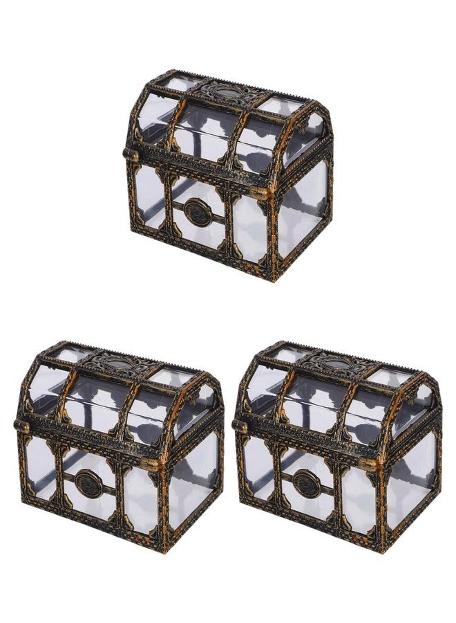 PACKOVE صندوق كنز القراصنة الشفاف من باكوف، 4.13 × 2.75 × 2.55 بوصة، منظم مجوهرات كريستالي، صندوق تذكاري أنيق لحفظ المجوهرات في حفلات الزفاف - Image 1