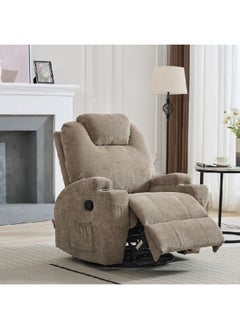 Micasa Elegant Design Glider and Swivel Recliner Chair Brown 66 x 76 x 81 cm SX-81505 BROWN  - Image 3
