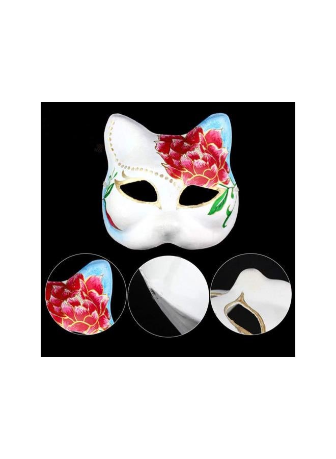 klarako 5pcs White Masks DIY Unpainted Face Masks Plain Fox Masquerade Masks for Kids Decorating Craft School Party Favors - Image 4