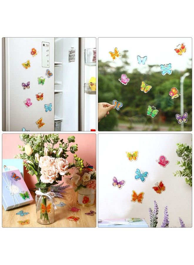 BOAO Butterfly Window Clings For Kids Thick Gel Window Clings Butterfly Spring Summer Window Clings Reusable Glass Butterfly Stickers For Kids Toddlers Nursery Airplane Home Decoration 20 Pieces - Image 5