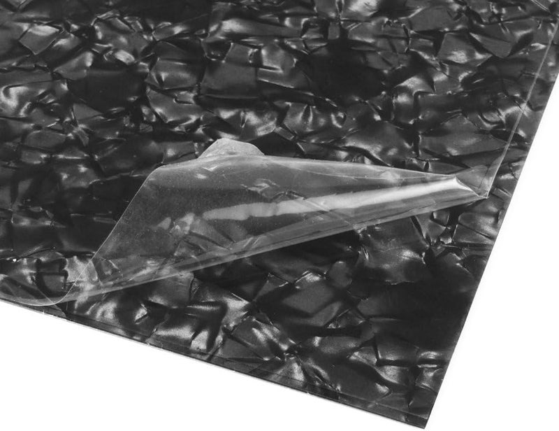 FLEOR 20x17cm Acoustic Pickguard Blank Material Self Adhesive Guitar Pick Guard Scratch Plate Sheet, Black Pearl - Image 3