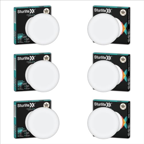 Sturlite Lexxo 8W Round LED Surface Light| 6500k Cool White Color Temperature| 800 Lumens with CRI Tech for Accurate Color Representation - (Pack of 6) - Image 1