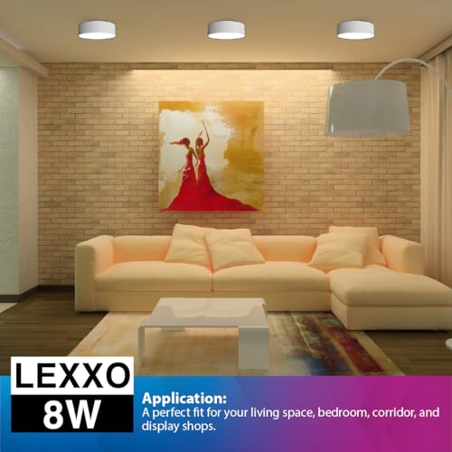 Sturlite Lexxo 8W Round LED Surface Light| 6500k Cool White Color Temperature| 800 Lumens with CRI Tech for Accurate Color Representation - (Pack of 6) - Image 5