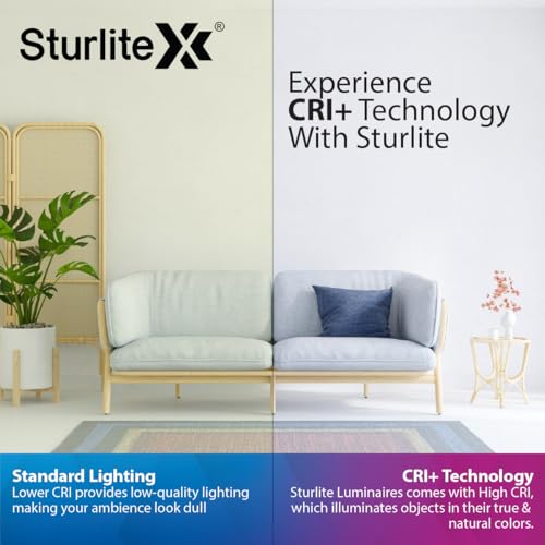 Sturlite Lexxo 8W Round LED Surface Light| 6500k Cool White Color Temperature| 800 Lumens with CRI Tech for Accurate Color Representation - (Pack of 6) - Image 4