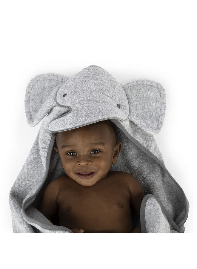 إنجنيونتي منشفة حمام إنجينيويتي نظيفة ومريحة بغطاء رأس على شكل فيل صغير - هدية استحمام مثالية - جرازر - Image 1